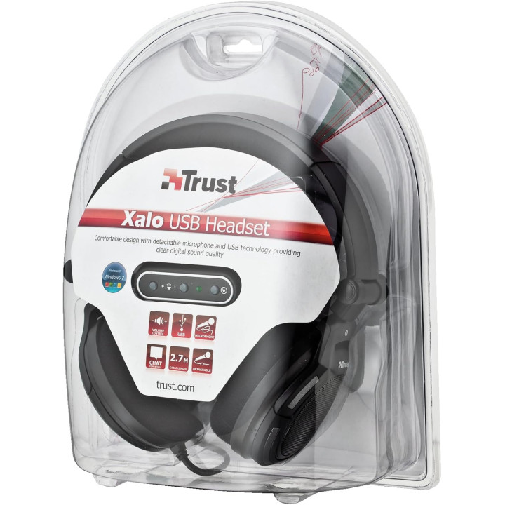 Trust HS‑4200  USB-A  Stereo Headset – Black